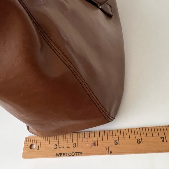 AnaFirenze Brown Tote Bag SyntheticLeather BuckleAccent Zip/Snap ClosureFLAWED - Picture 14 of 16